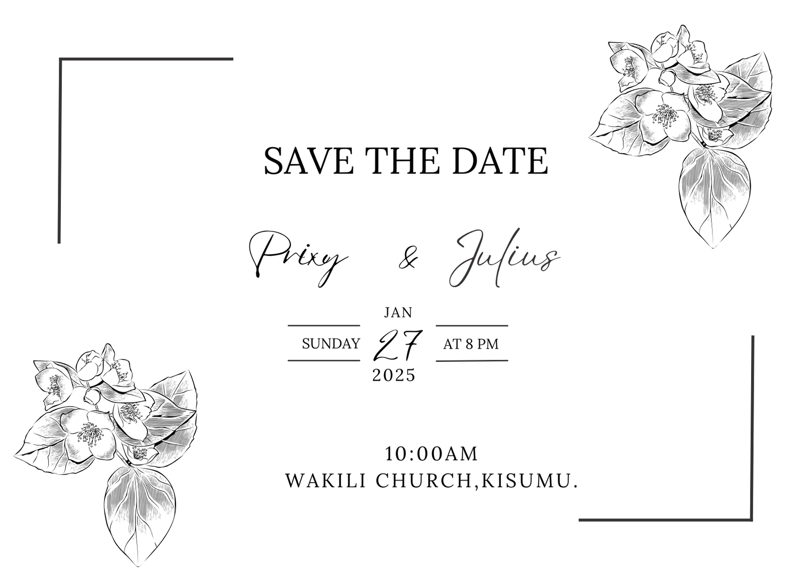 Digital invitation sample